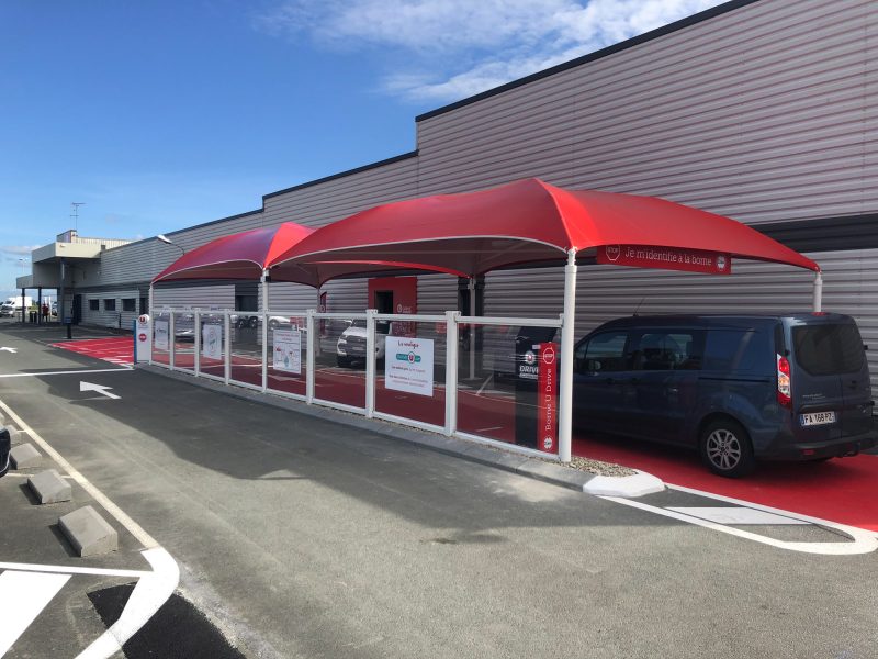 Texabri a conçu et fabriqué l'abri drive du U-Drive de L'Aiguillon-sur-Mer