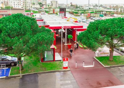 Abri couvert sur mesure Texabri - galerie marchande Casino Brest