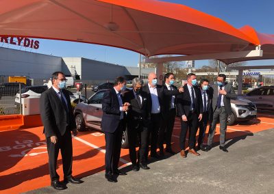 Texabri a construit l'abri pour véhicules de location E.Leclerc Location d'Orly