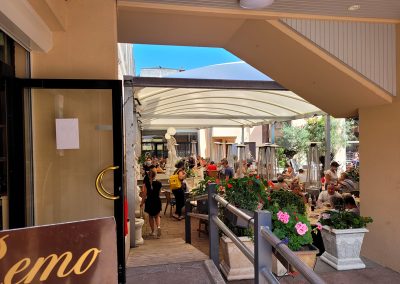 Texabri a conçu et fabriqué l'abri terrasse du restaurant San Remo à Gérardmer
